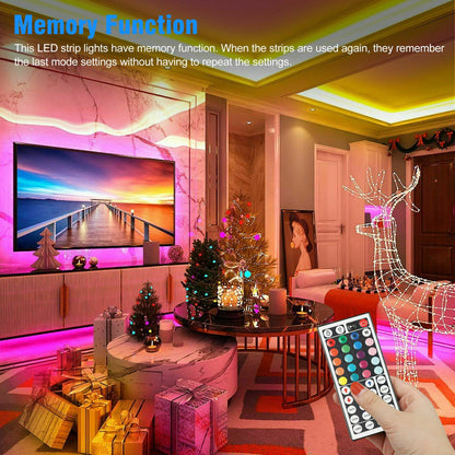 RGB LED Strip Lights — 32ft Color Changing Room & Gaming Setup